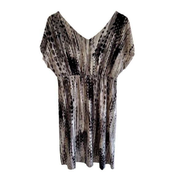 Soma Size Small Gray Black Flutter Sleeve Jersey Dress - Picture 1 of 4